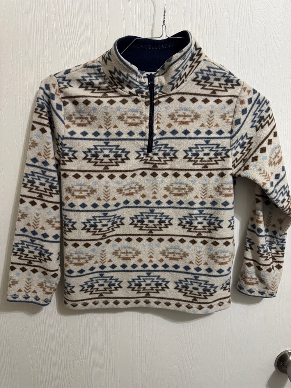 Children’s Place Boys Micro-fleece Half Zip Pullover Southwest Print Size 7 8